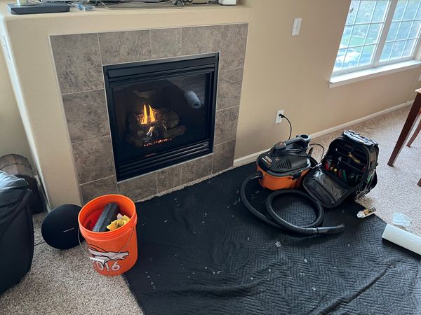 After burning due to malfunctioned fireplace